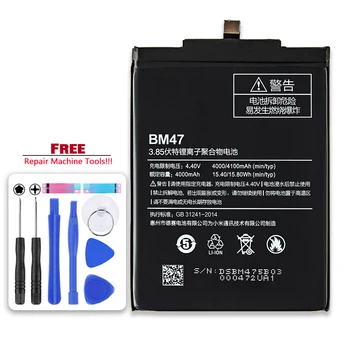 Батерията на телефона BM47 с капацитет 4100 mah за Xiaomi Redmi 3 3S Redmi 3 Pro Redmi 4X Висококачествени Сменяеми Акумулаторни Батерии Bateria