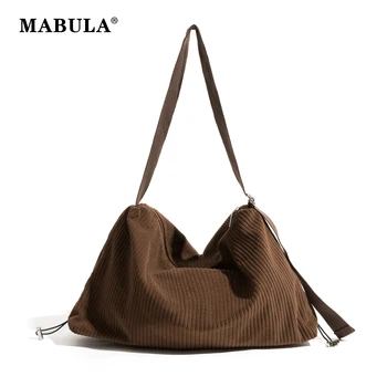 Мека чанта-месинджър MABULA за жени y2k, реколта кафява вельветовая чанта-скитник през рамо, дизайнерска чанта за съвсем малък, чанта през рамо