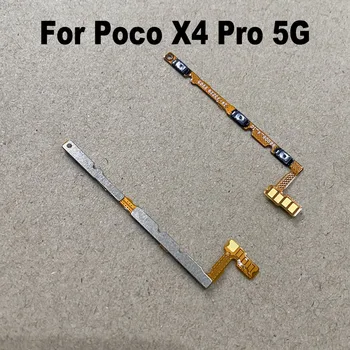 10 бр. Оригинал за Xiaomi Poco PRO X4 5G Бутон за включване изключване на звука Гъвкав кабел Бутон за регулиране на силата на звука Клавиш за Смяна на flex кабел
