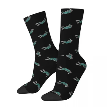 Чорапи С Илюстрация на Аквалангиста Harajuku, Висококачествени Чорапи, Всесезонни Чорапи, Аксесоари за Унисекс Подаръци