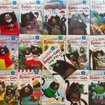 16 Книги / Комплект I Can Read Знак The Cat Книга на Английски разкази За деца Книга за четене, Usborne Books Livros
