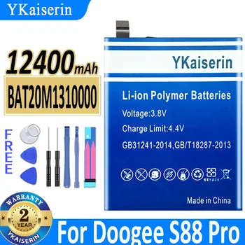 YKaiserin BAT20M1310000 (S88 Pro) на Взаимозаменяеми Батерия с капацитет 12400 ма за DOOGEE S88 Pro S88Pro Battery + Безплатни Инструменти