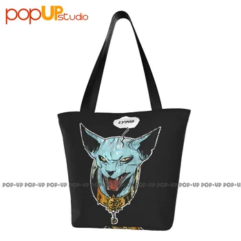 Saga Lying Cat Комикси Pop Sphynx Cat Чанти за пътуване Удобна чанта за пазаруване Портмонета за купувачи