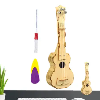 Комплект за Ukulele Създайте Своя Собствена Детска Играчка-Ukulele Ръчно изработени, Комплект За Монтаж на Китара, Музикална Играчка за Ukulele, за Създаване на собствен проект САМ