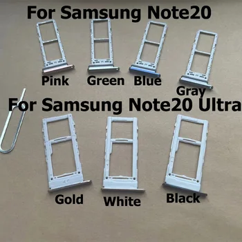 Тава за SIM-карти Samsung Galaxy Note20 Note 20 Ultra Слот за четене на SD карти, жак за замяна на две SIM-карти
