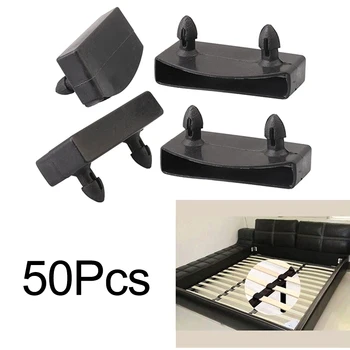 50шт Пластмасови експлоатирани капаци за лайсни легла Притежателите на Страничните Лайсни Дивана Подмяна на Централната капачки 55 мм За закрепване на Мебелни Аксесоари