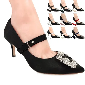 1 чифт предпазни Колани За Дамски Обувки 2023, Нови Модни Обувки, Високи Еластични Въжета За Обувки, за да се Запази Свободни Въжета За Обувки на Висок Ток, Нескользящие за Момичета