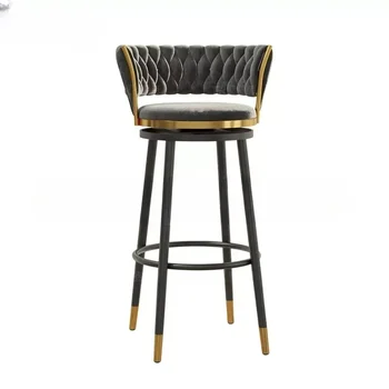 Дизайнерски трапезни столове в скандинавски стил, кадифе, художествени, ергономични, луксозни трапезни столове Barhocker Throne Мебели Sillas De Comedor