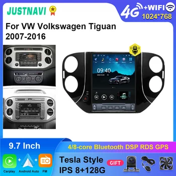 Автомагнитола JUSTNAVI за Volkswagen Tiguan 1 NF 2007-2016 Стерео Мултимедийна навигация 9,7 Инчов видео Tesla GPS Авторадио