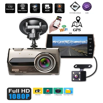 Автомобилен Видеорекордер WiFi GPS Full HD 1080P Dash Cam Автомобилна Камера за автомобил с Видео автоаксесоари за Нощно Виждане един dashcam Auto Black Box