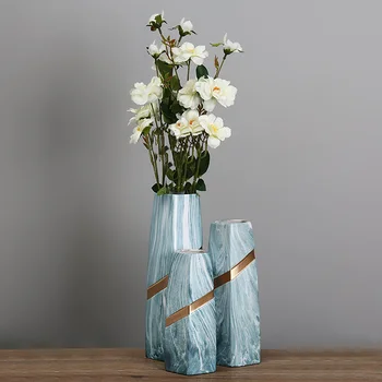 Модерен интериор за дома Керамична ваза за цветя на масата Естетичен декор Местоположение цветни вази в хола