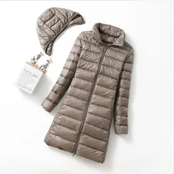 Дамски якета в пода на есенно-зимния ежедневното топло палто с качулка, женски дълга ветровка, пухени паркове