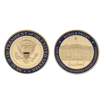 Възпоменателна монета Събиране на 45-ти президент на САЩ Художествени подаръци за Спомен