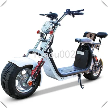 Нови електрически скутери със стоманена рамка, 2000 W Бесщеточный електрически мотоциклет Citycoco за възрастни за мъже с двоен спирачен спирачка
