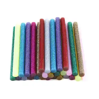 комплект от 30 бр. многоцветни блестящи пръчки за горещо лепило, нетоксични пръчки с висока адгезией, основен прът