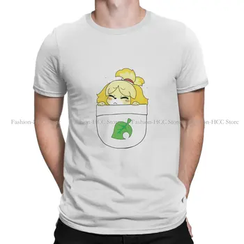 Тениска Isabelle Leaf Essential с кръгло деколте Animal Crossing： Базова тениска от полиестер Pocket Лагер, мъжки дрехи, индивидуалност