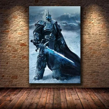 Украса плакат Картина с карти World of Warcraft 8.0 върху платно HD Платно Картина Стенно изкуство Платно Куадрос Декор