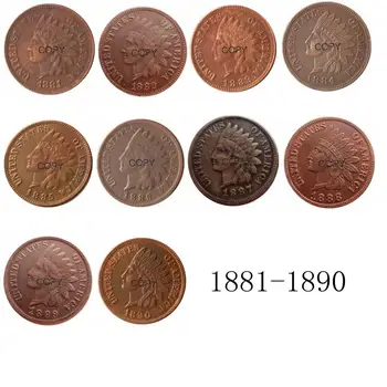 Главата индианците 1881-1890 години на Освобождаването на Сто медни монети
