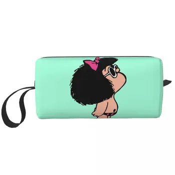 Mafalda С Купальником, Голяма Косметичка с Цип, Пътни козметични чанти с Хубав Модел на Kawai, Чанта За Съхранение Унисекс