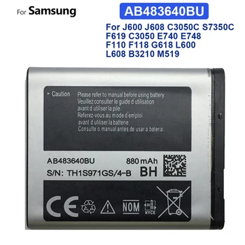 AB483640BU Батерия За Samsung SL-M608 J600 J608 B3210 C3050 E740 E748 F110 F118 F619 G618 J218 C3050C S7350C Мобилен Телефон