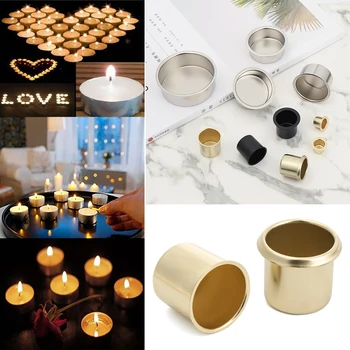 Метални свещници 1бр, заострени восъчни свещи, производство на свещи за дома, партита, сватби и декорации за Деня на Св. Валентин