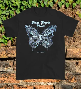 Тениска Stone Temple Pilots Live 2018 от памук с къс ръкав, черна от S до 5XL BE1054