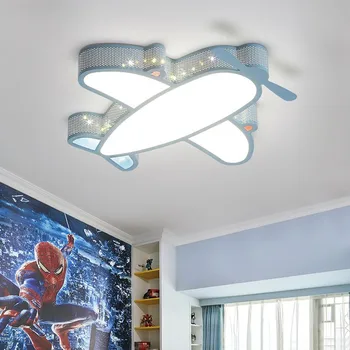 Детски тавана лампа под формата на мультяшного самолета за детски стаи за момчета, Детска спалня, Детска лампа