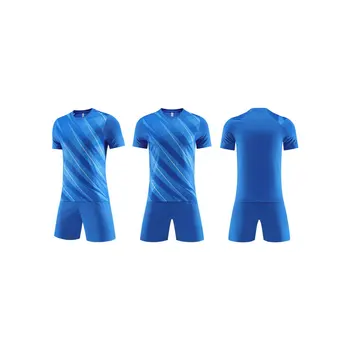 Професионален комплект за футболни тениски, Удобна бързосъхнеща тъкан от полиестерни влакна, впитывающая влагата, дишащи футболни костюми