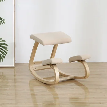 Коригиращо стол за коленопреклонения, Коригиращото седнало положение, Компютърна Офис стол люлеещ се стол от масивно дърво Simplicity Nordic