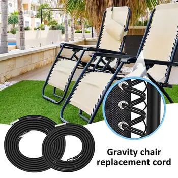 Кабел за подмяна на градински стол 4шт Универсални столове за почивка на открито Въже за закрепване на шезлонги Смяна еластичен кабел