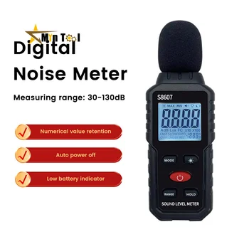 0,1 db Цифров Децибелометр 30 ~ 130дБ, Измерване на Нивото на звука, М Ниво на Звуковия шум, Инструмент за измерване на Децибелометра