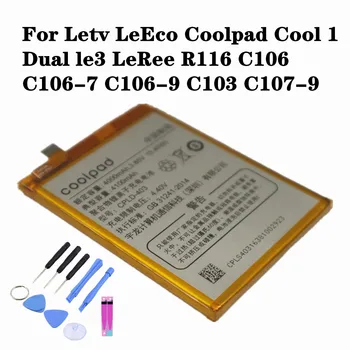 Висококачествен Оригинална Батерия за LeEco Letv le3 Le 3 LeRee Coolpad Cool 1 Dual Pro C106-9/8 C107 C103 4100mAh Bateria 