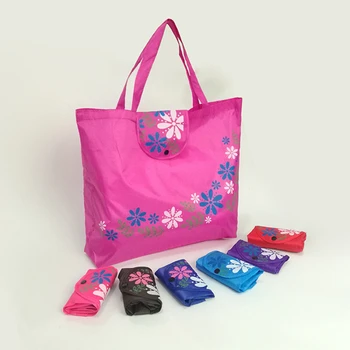 Дамски сгъваема чанта с голям капацитет Преносими ежедневни цвете на околната среда чанта за пазаруване Цветна универсална чанта за пазаруване с катарама