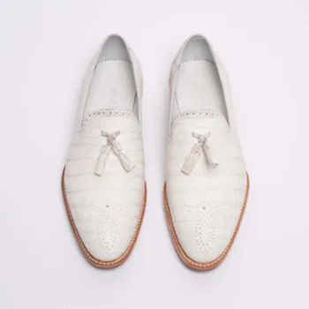 мъжки модел обувки sanyeshechip, мъжки официални обувки от крокодилска кожа за мъже