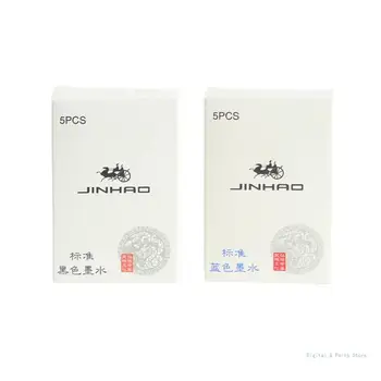 M17F 5шт касети JinHao за зареждане перьевой дръжки от черен/син цвят за писане