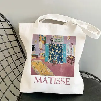 Модерна дамска чанта Matisse на рамото, женствена чанта за пазаруване, студийная интериорна чанта, холщовая чанта за пазаруване в стил Харадзюку, дамски чанти-тоут