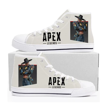 Маратонки с най-високо берцем Apex Легенди Seer, топла мультяшная играта, Мъжки Дамски тийнейджърката благородна парусиновая обувки, ежедневни обувки по поръчка