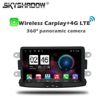 360 Камера, 4G СИМ Carplay Android 13,0 8G + 256G Кола DVD плейър GPS, WIFI, Bluetooth Радио За Dacia Renault Duster Logan Sandero