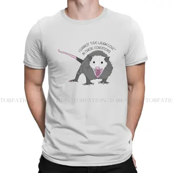 Opossum Тениска Opossum Laugh Love В готически Стил, Мъжки Ризи, Летни Дрехи от 100% памук Тениска с кръгло деколте