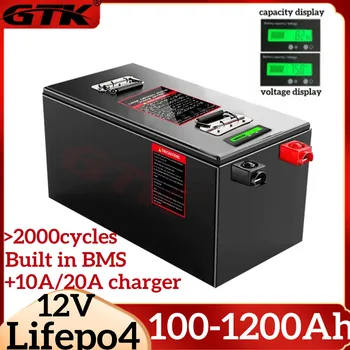 GTK 12V 100Ah 200Ah 300Ah 400Ah 600Ah 800Ah 1000Ah 1200Ah Акумулаторна Батерия Lifepo4 за Самостоятелен UPS Слънчевата Система Инвертор на АВТОБУСА