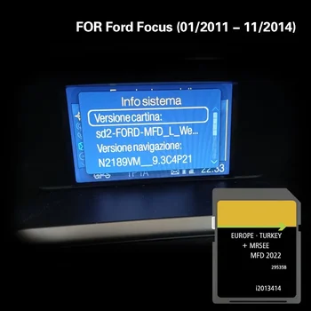 Използва се за Ford Focus (01/2011 - 11/2014) Карта на Гибралтар, Гърция, Унгария, Ирландия, карта SD Навигационна памет, карта на GPS