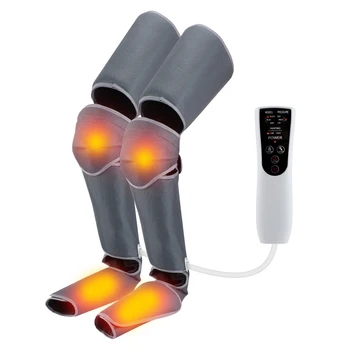 Домашен масажор за крака с въздушна вълна с топлинна точков масаж, въздушна възглавница с горещ компрес, малък инструмент за масаж на краката