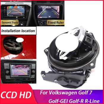 За Volkswagen Лого Емблема CCD Автомобилна Камера за Задно виждане За Volkswagen Golf Golf 7-GEI Golf-R R-Line Иконата, Переворачивающий Камера за обратно виждане