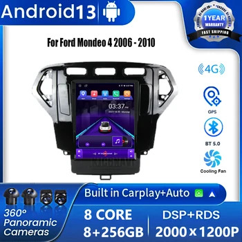 За Ford Mondeo 4 2006-2010 За Tesla стил екран Кола Радио Мултимедиен Плейър GPS Навигация Android Без 2din 2 din DVD