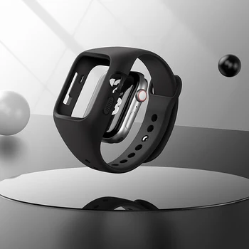 Силиконов ремък за Apple Watch Band 40 мм 44 мм 38 мм Прозрачен наручный гривна Correa Sport loop за Iwatch серия 6 SE 5 4 3 2 Аксесоари
