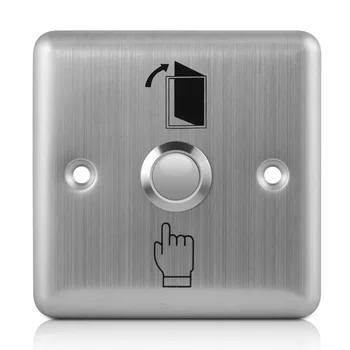 Бутон превключвател за контрол на достъпа от неръждаема стомана Сензор за отваряне на вратите Бутон за отключване на вратата Бутон изход електрическа брава отварачка