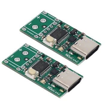 2 Бр ZY12PDN USB-C PD2.0/3.0 Преобразувател на Постоянен Ток Модул Захранване Примамка Задейства Бързо зареждане Анкета Детектор Проучване Тестер