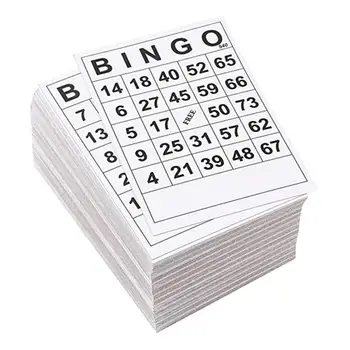 60шт на по-Голяма Карта за Бинго, лесно четеният за възрастни и деца, Листа слот карти за бинго От 0 до 75 5 Цифри.9x7.1