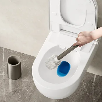 Титуляр тоалетни четки с Модерни Аксесоари за Баня Обзавеждане за Тоалетната Почистване на Съдове за Съхранение на Инсталиране на Домакински Уреди Пространство Алуминий
