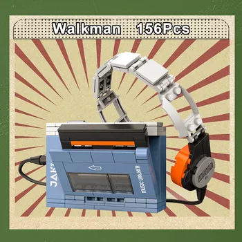 Креативен Класически Walkman Цветен ТЕЛЕВИЗОР, Радио Модел на пишеща машина градивните елементи на Ретро Настолна Компютърна игрална конзола Тухли, Играчки, Подаръци